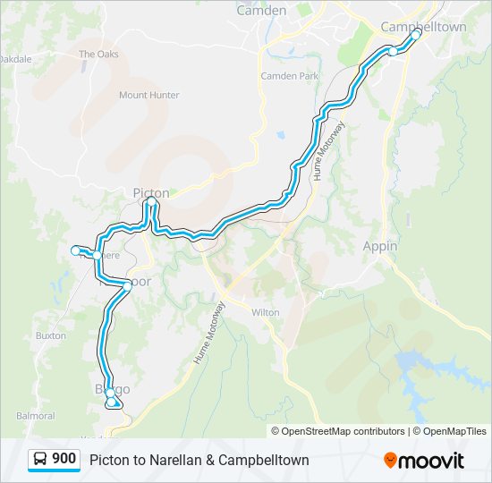 900 bus Line Map