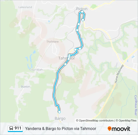 911 Bus Line Map