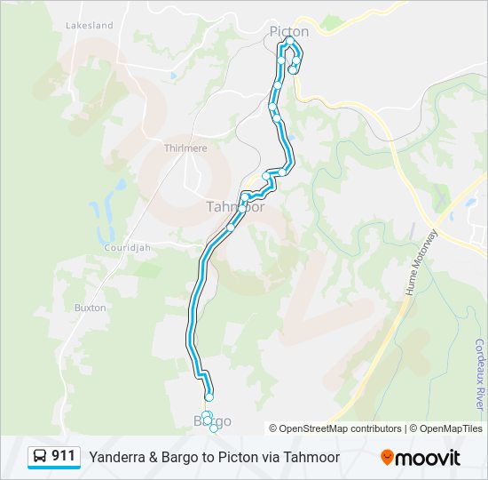 Mapa de 911 de autobús