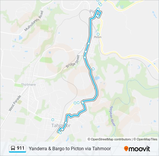 Mapa de 911 de autobús