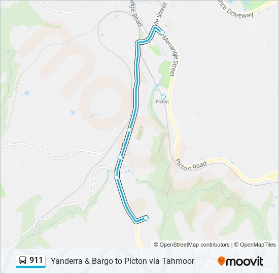 Mapa de 911 de autobús