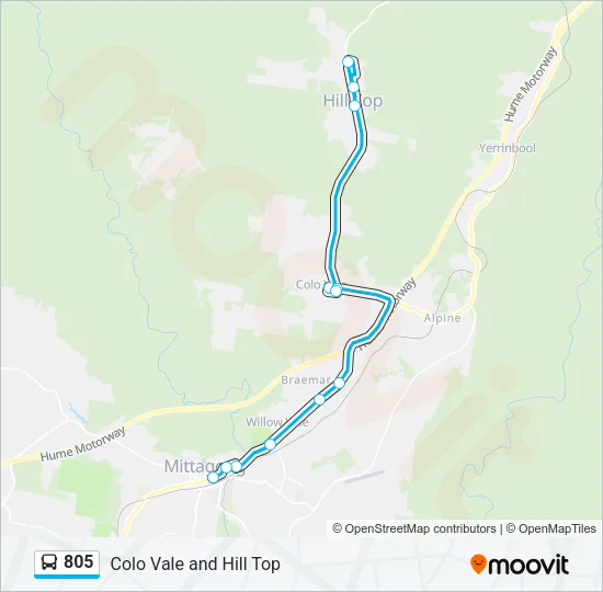 805 Bus Line Map