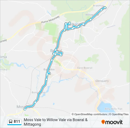 811 Bus Line Map