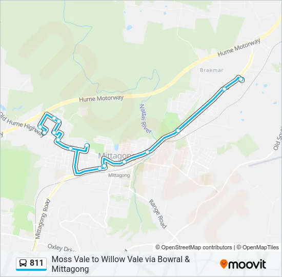 811 Bus Line Map