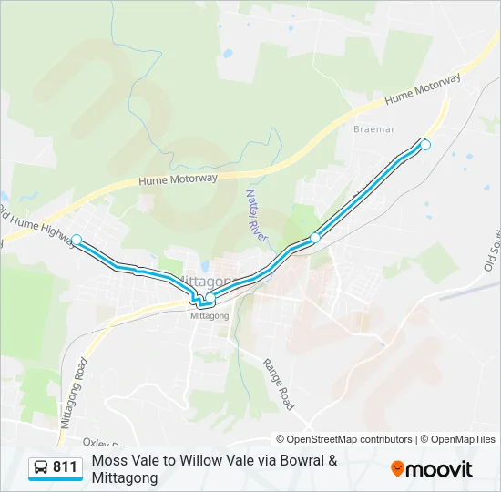811 Bus Line Map