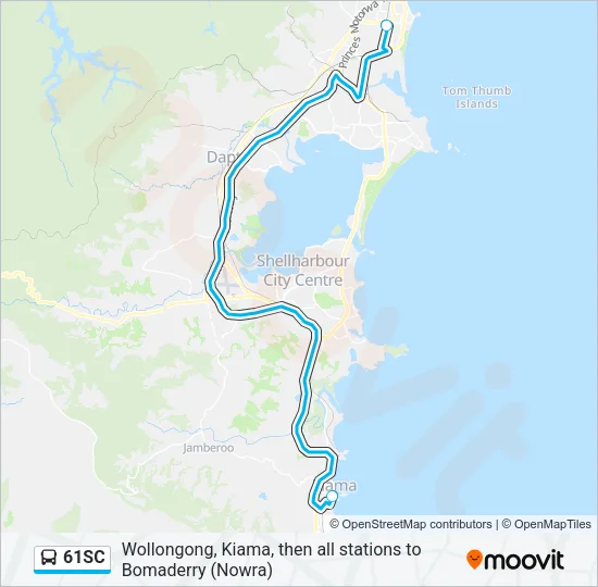 61SC Bus Line Map