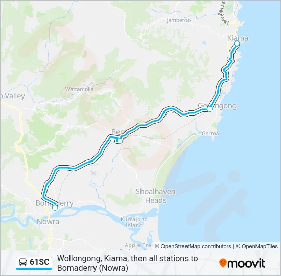 61SC Bus Line Map