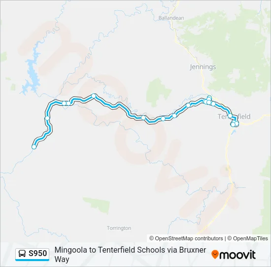 S950 Bus Line Map