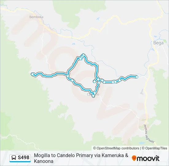 S498 Bus Line Map