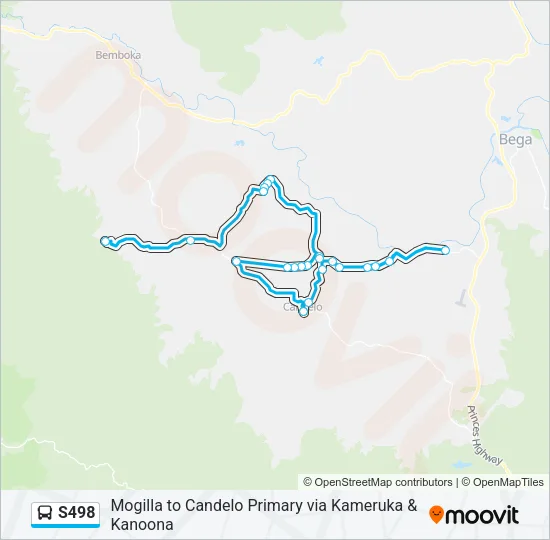 S498 Bus Line Map