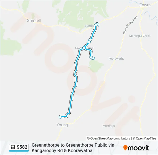 S582 Bus Line Map