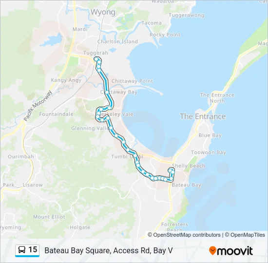 15 Bus Line Map