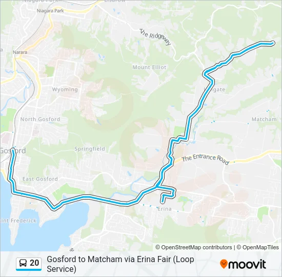20 Bus Line Map