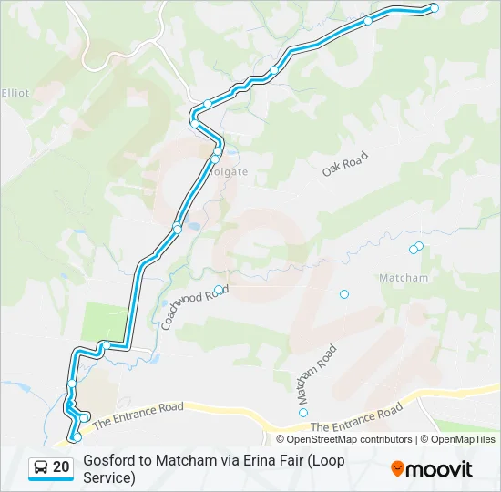 20 Bus Line Map