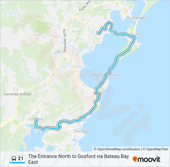 21 Bus Line Map