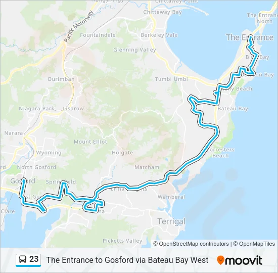 23 Bus Line Map