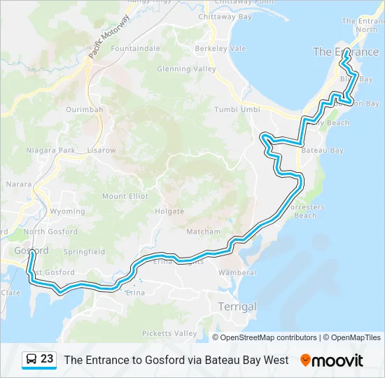 23 Bus Line Map