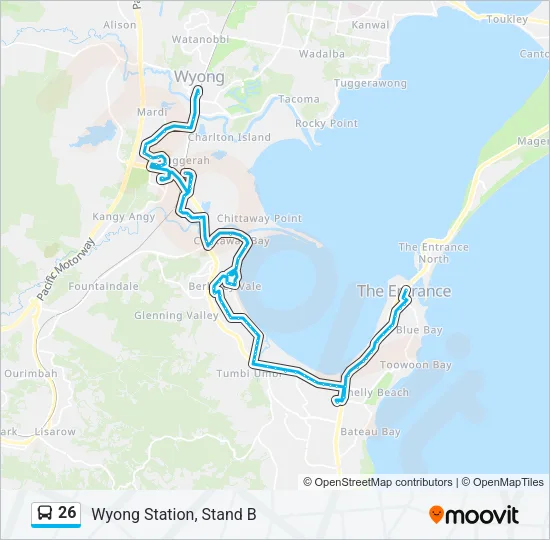 26 Bus Line Map