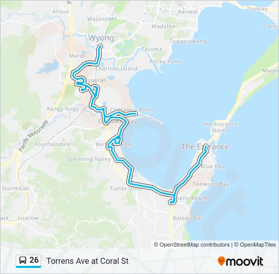 26 Bus Line Map