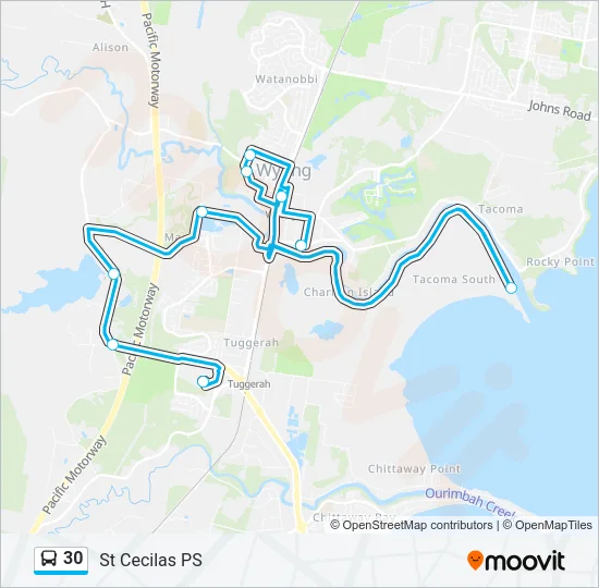 30 Bus Line Map