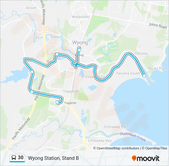 30 Bus Line Map