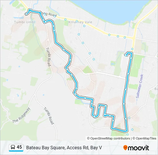 45 Bus Line Map