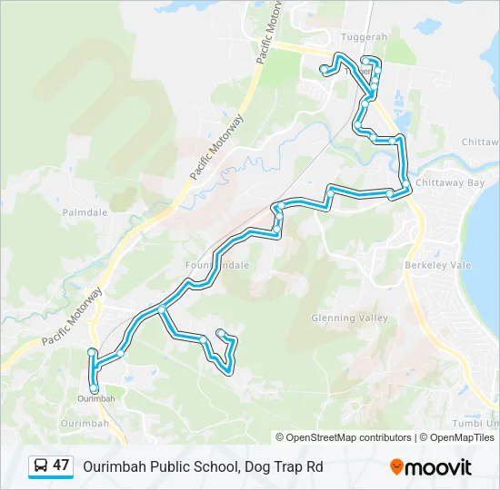 47 Bus Line Map