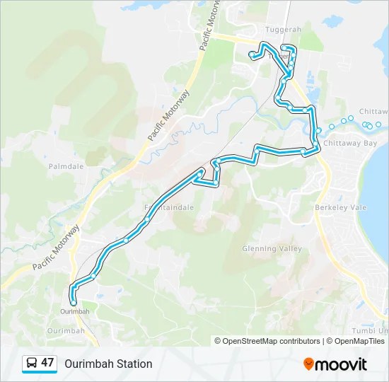 47 Bus Line Map