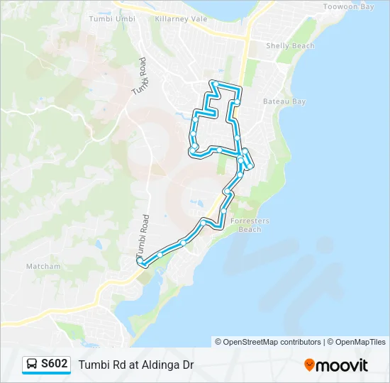 S602 Bus Line Map