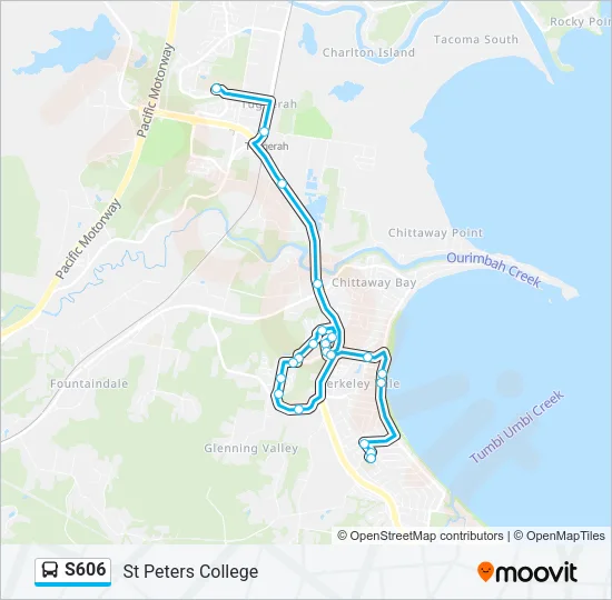 S606 Bus Line Map