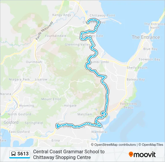 S613 Bus Line Map