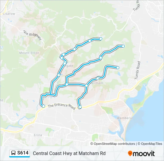S614 Bus Line Map
