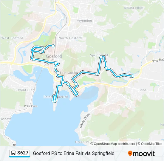 S627 Bus Line Map