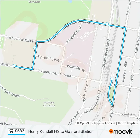 S632 Bus Line Map