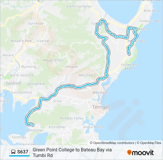 S637 Bus Line Map