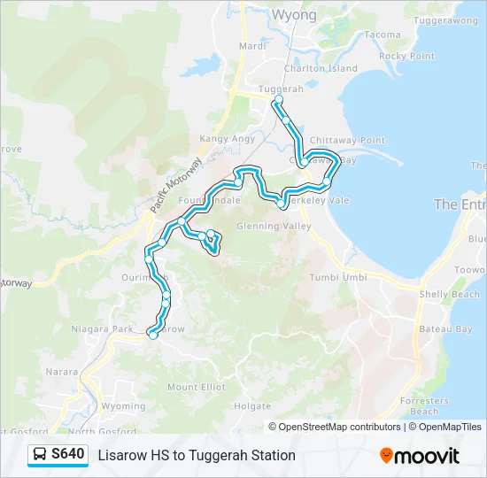 S640 Bus Line Map