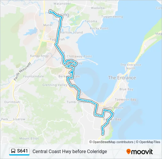 S641 Bus Line Map