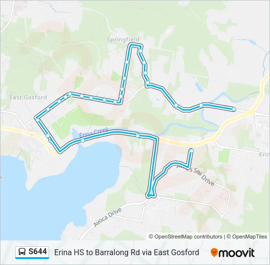 S644 Bus Line Map