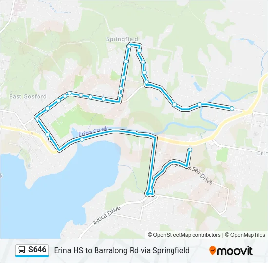 S646 Bus Line Map