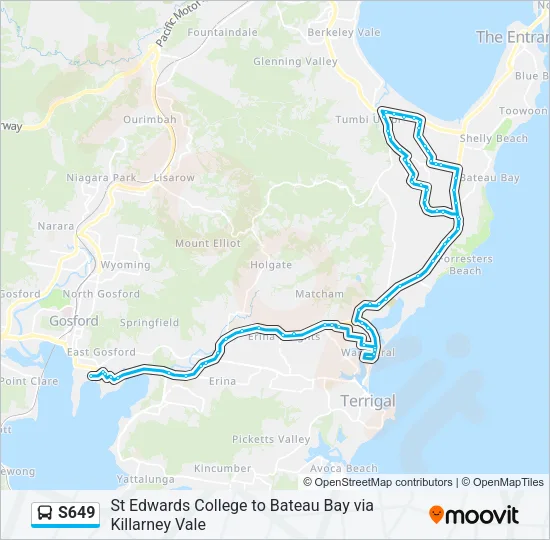 S649 Bus Line Map