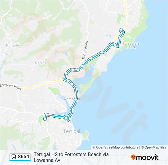 S654 Bus Line Map