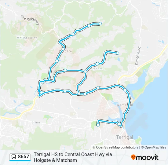 S657 Bus Line Map