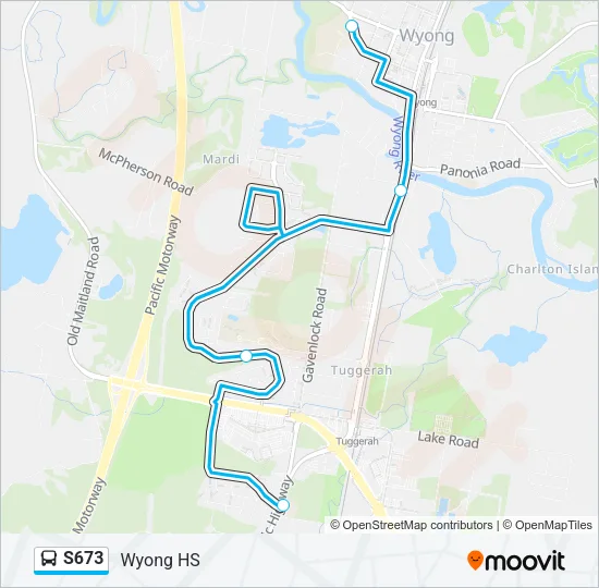 S673 Bus Line Map