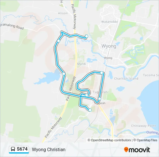 S674 Bus Line Map