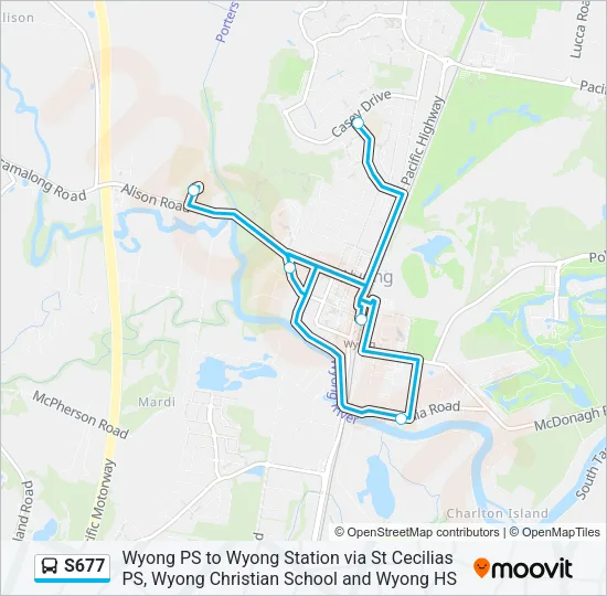 S677 Bus Line Map