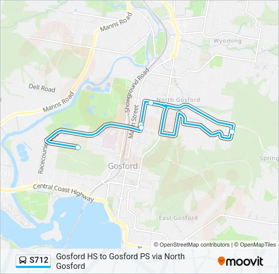 S712 Bus Line Map