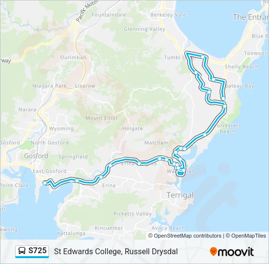 S725 Bus Line Map