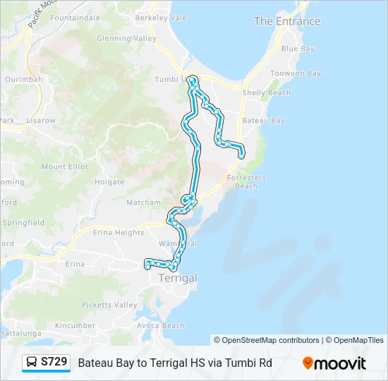 S729 Bus Line Map