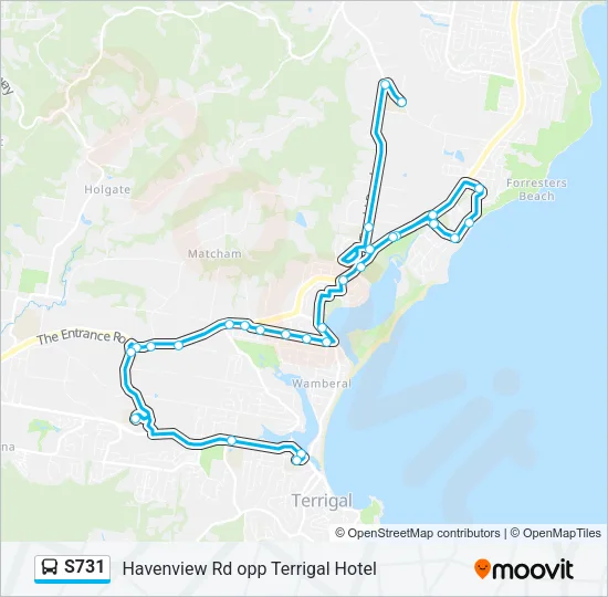 S731 Bus Line Map