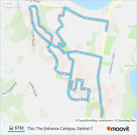 S732 Bus Line Map